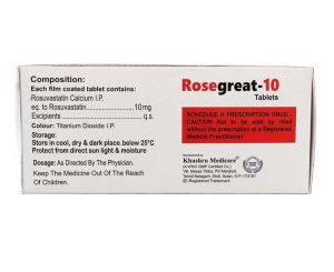 Rosegreat 10 (Rosuvastatin)  <br>Lower High Cholesterol