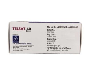 Telmisartan 40 (TELSAT 40)  <br> Treats High Blood Pressure